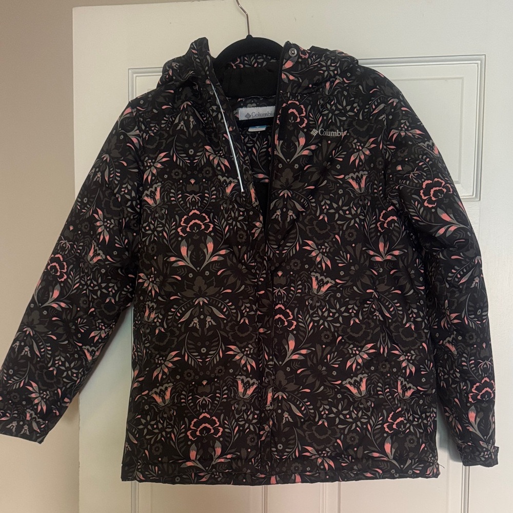 Columbia Winter Horizon Black, Pink & grey snowboard & ski jacket. Youth XL.